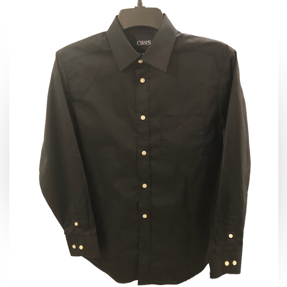 Chaps Stretch Button Down Long Sleeve Dress Shirt Size 14